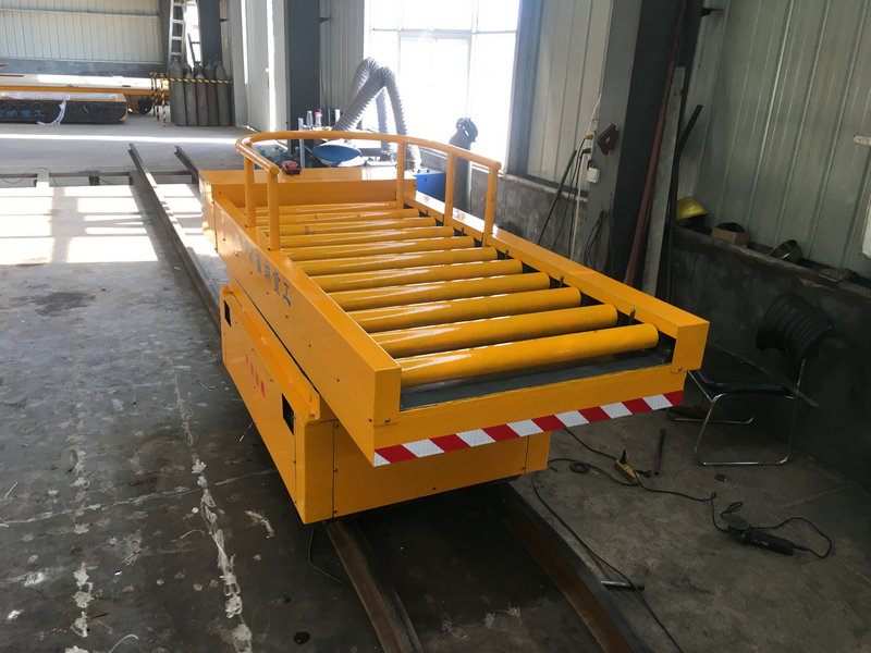 3T Rail Turning Electric Flat Cart med elevator